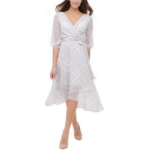 Tommy Hilfiger | Dresses | Tommy Hilfiger Womens Chiffon Aline Dress Grey  Nwt | Poshmark